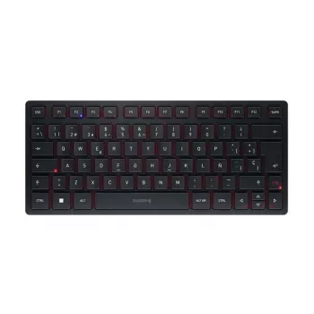 CHERRY KW 9200 MINI Bezprzewodowa klawiatura Czarny układ hiszpański