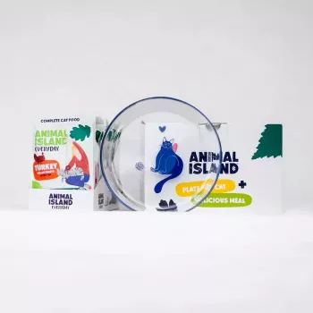 ANIMAL ISLAND Indyk w Filecikach w Sosie 12x85g + Talerzyk
