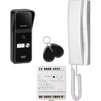 ORNO OR-DOM-BA-935ZD/W 2-przewodowy zestaw domofonowy audio dla domu jednorodzinnego, biały