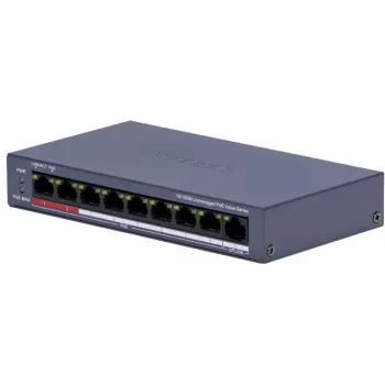 Hikvision DS-3E0109P-E/M(C) 9-portowy przełącznik Fast Ethernet PoE, 8 portów PoE, budżet 65W, niezarządzalny