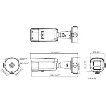Hikvision Pro Series z AcuSense DS-2CD2683G2-LIZS2U(2.8-12mm) Bullet IP Kamera Bezpieczeństwa Zewnętrzna 3840 x 2160 pikseli Sufit/Ściana