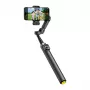 AOCHUAN Smart V3 Smartphone Gimbal z AI Tracking, Dopełnieniem Światła, Pilotem, Statywem, Selfie Stick, Czarny