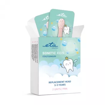ETA Sonetic Kids 171090100 Wymienne końcówki do szczoteczki 2 szt. Różowy