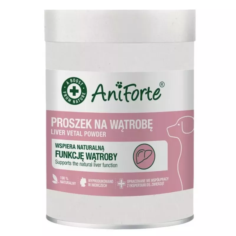 AniForte Liver Vital Powder dla psów - suplement wspomagający wątrobę - 100g