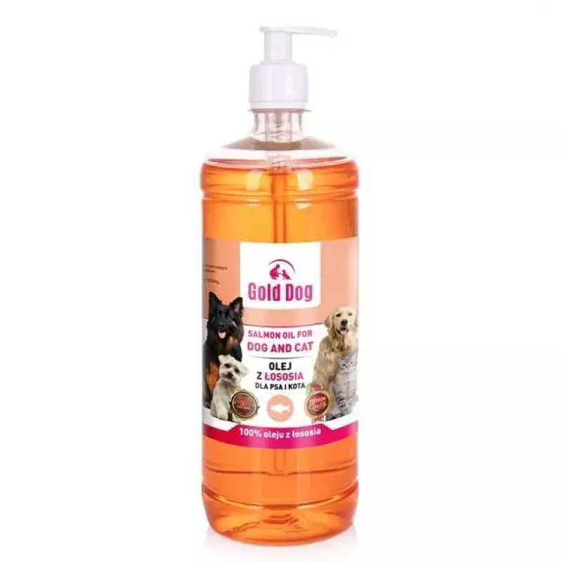 GDD Gold Dog Salmon Oil dla psów i kotów - 1 L