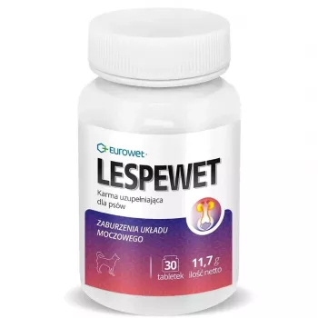 EUROWET Lespewet - Weterynaryjny Suplement Diety dla Psów - Wsparcie Nerek - 30 Tabletek