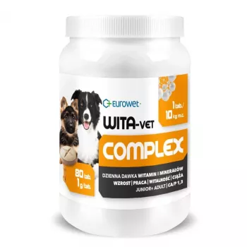 EWE EUROWET Wita-Vet Complex - Suplement witaminowo-mineralny dla psów - 80 tabletek
