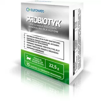 EWE EUROWET Probiotyczny Suplement Diety dla Kotów - 15 x 1,5 g Saszetek