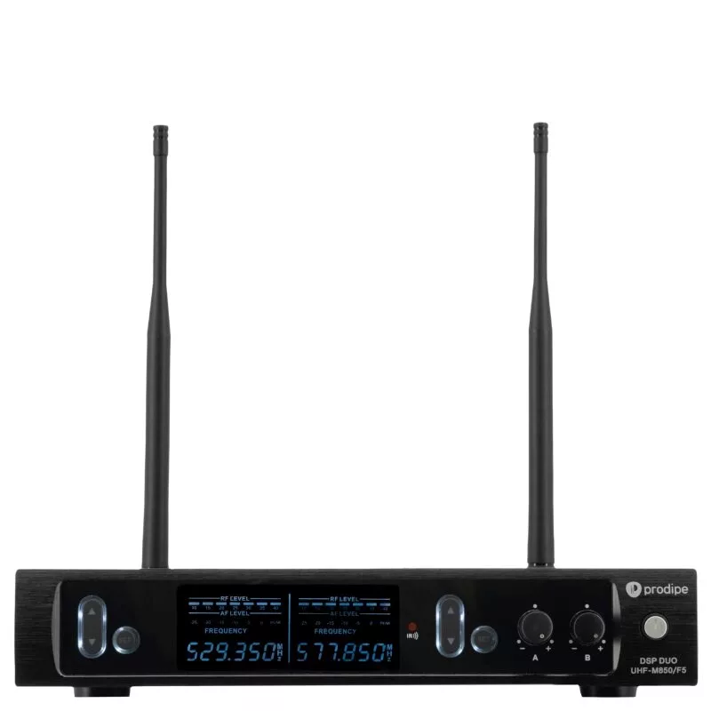 PDE Prodipe M850 DSP Duo UHF F5 - Bezprzewodowy system mikrofonowy UHF z 2 mikrofonami ręcznymi
