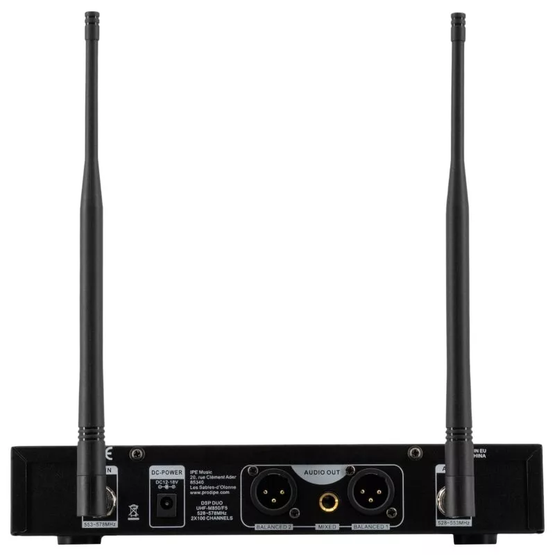 PDE Prodipe M850 DSP Duo UHF F5 - Bezprzewodowy system mikrofonowy UHF z 2 mikrofonami ręcznymi