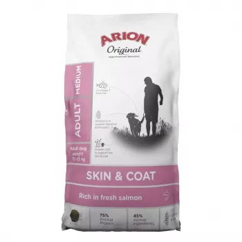 AIN ARION Original Skin & Coat Medium Salmon Sucha Karma dla Psów 12 kg