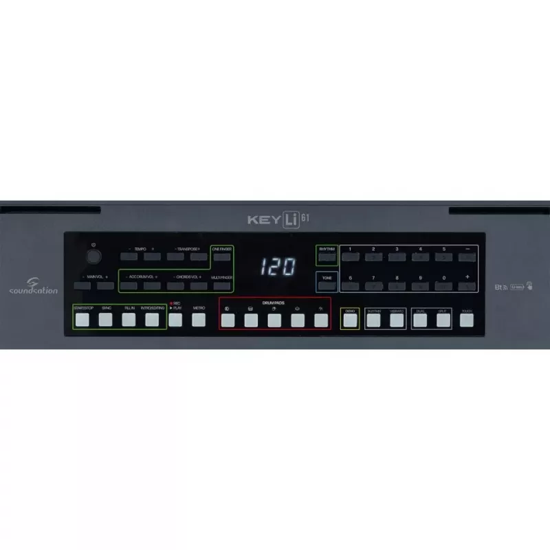 Klawiatura KYL Soundsation KeyLi-61 - 61 czułych na dotyk klawiszy, 300 brzmień, USB-MIDI, czarna