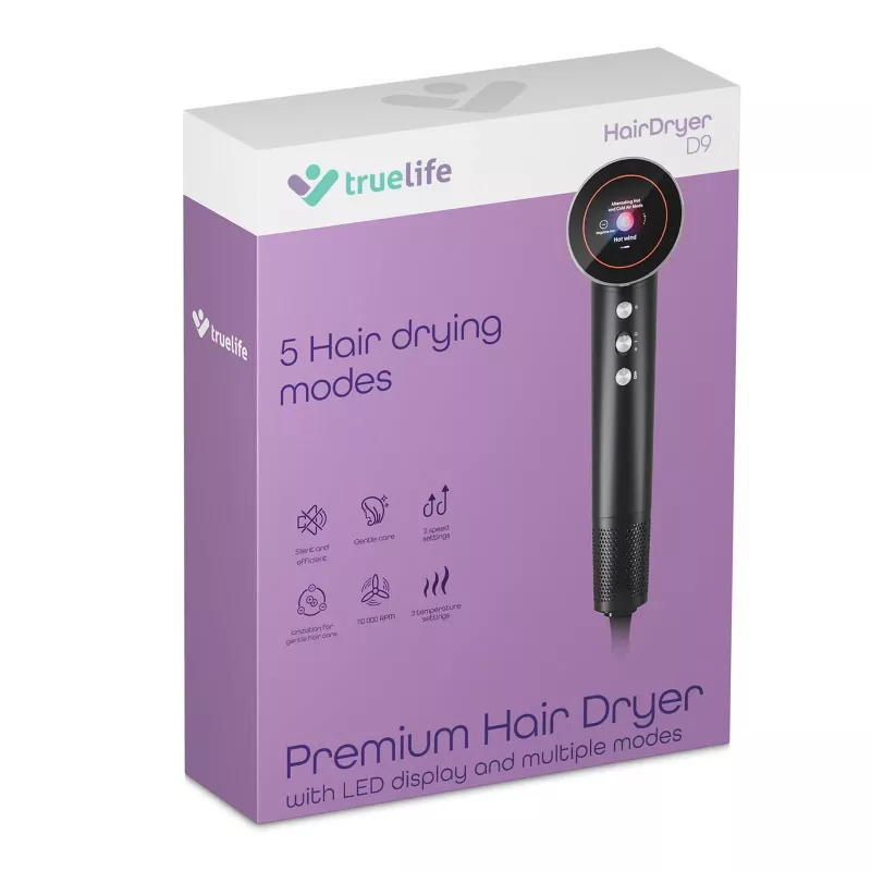 TLF TrueLife HairDryer D9 Suszarka do włosów 1600 W Czarny