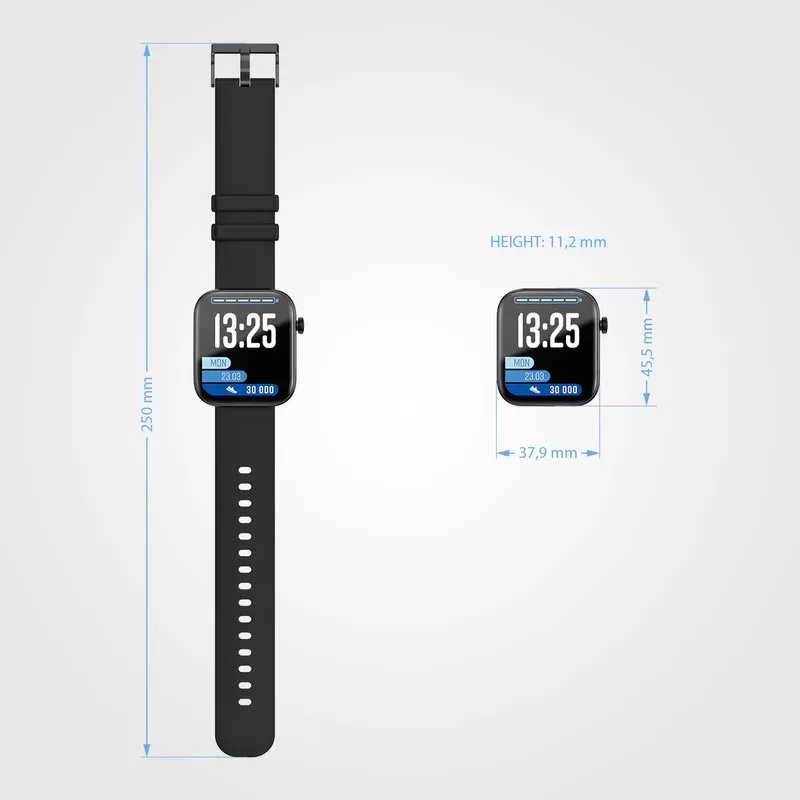 LAMAX BCool2 Plus Black Smartwatch 1.8 inch IP67 Bluetooth 5.1 260mAh