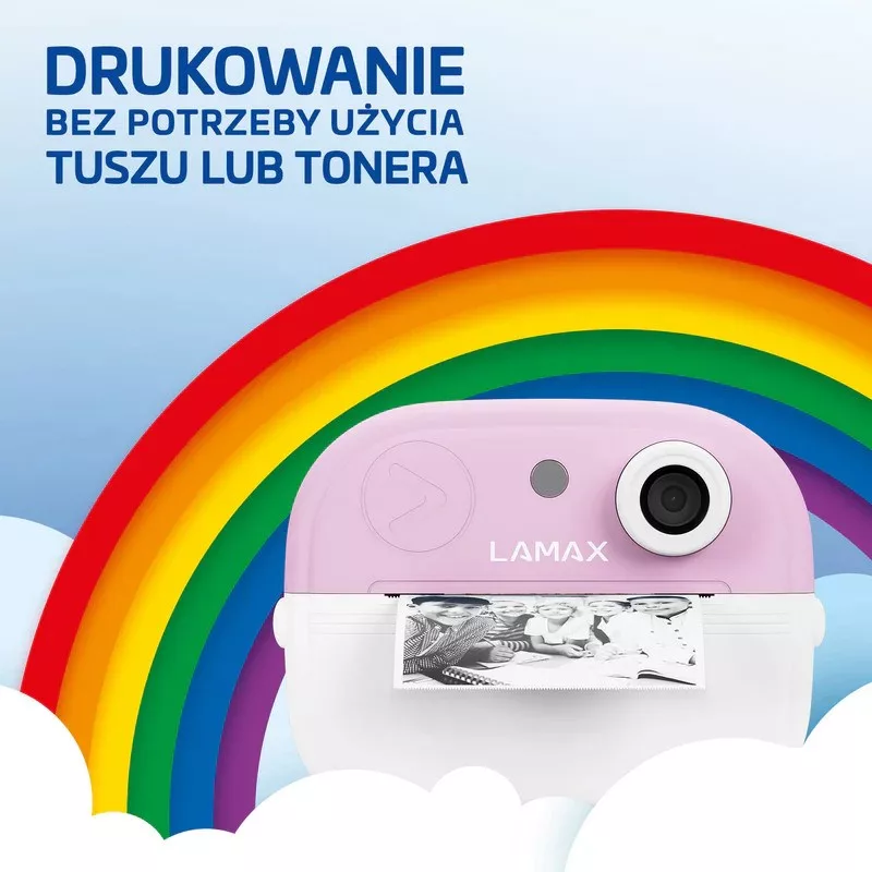 LAMAX InstaKid2 Play Aparat Cyfrowy dla Dzieci, Różowy, Wyświetlacz IPS 2.0 inch, Wideo Full HD, Zdjęcia 48 Mpx, microSD