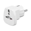 Goobay 94026 Przejściówka podróżna UK, US, IT, CH do EU, biała