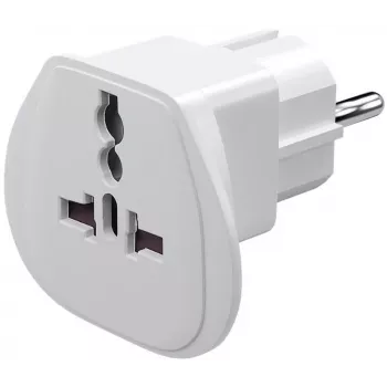 Goobay 94026 Przejściówka podróżna UK, US, IT, CH do EU, biała