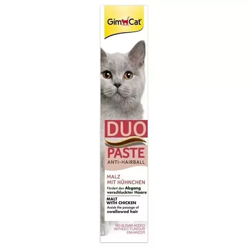 GimCat Duo Paste Anti-Hairball with Chicken 50g