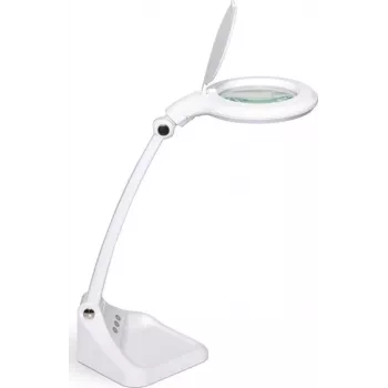 MAUL MAULiris LED Lupa Biurkowa, 3 Dioptrie (1,75x), Soczewka 127 mm, 760 lm, 6500 K, 9 W, Biały