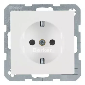 Berker 47236089 Gniazdo SCHUKO Berker Q.1 Polar White Velvet