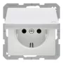 Berker 47516089 Gniazdo SCHUKO z pokrywą zawiasową Polar White Velvet