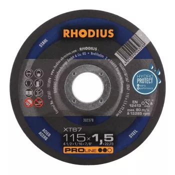 RHODIUS XT 67 115x1.5x22.23 Tarcza do cięcia Pro Blue
