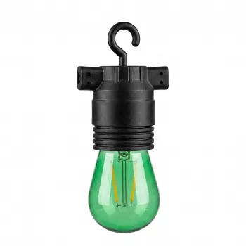 SYNERGY21 LED Retrofit E27 S14 Green 2W do lampek sznurkowych