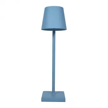 SYNERGY21 LED Lampa Stołowa z Akumulatorem - Dotykowy Ściemniacz - Niebieska