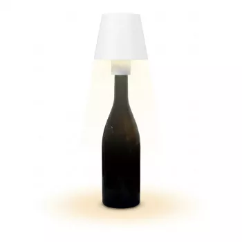 SYNERGY21 Synergy 21 LED Lampa Stołowa Akumulatorowa do Butelek Zewnętrzna IP54 Dotykowy Ściemniacz Biała