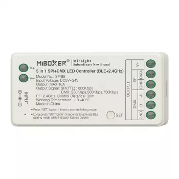 Miboxer SPIB5 Pixel LED Controller 5 w 1 SPI+DMX 2.4GHz+BLE