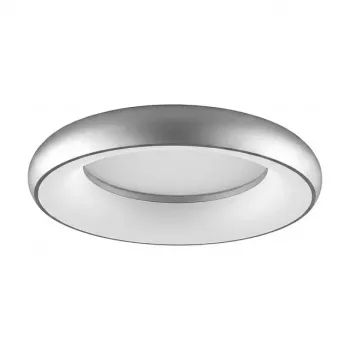 SYNERGY21 LED Okrągła Lampa Sufitowa Donut Ciepła Biel Srebrny 35W
