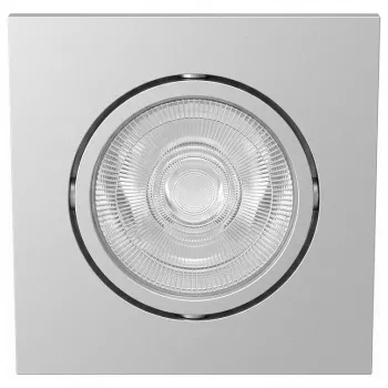 SYNERGY21 LED sufitowy punktowy Helios srebrny, kwadratowy + obrotowy, neutralna biel