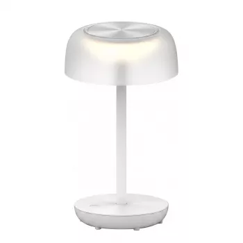 SYNERGY21 LED Lampa Stołowa SOLAR/Akumulator, Outdoor IP54, Dotykowy Ściemniacz, Przezroczysto-Biała