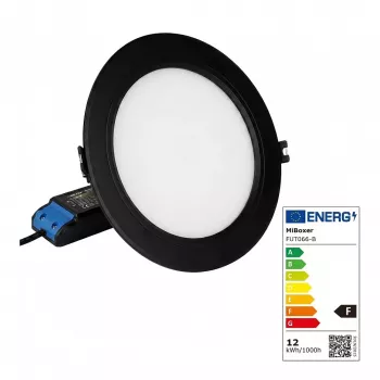 MIBOXER FUT066B LED Panel Okrągły 12W RGB-WW z Radiem i WiFi Czarny