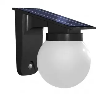 SYNERGY21 Synergy 21 LED Ścienna Lampa Solarna z Akumulatorem - Kula Mleczna -
