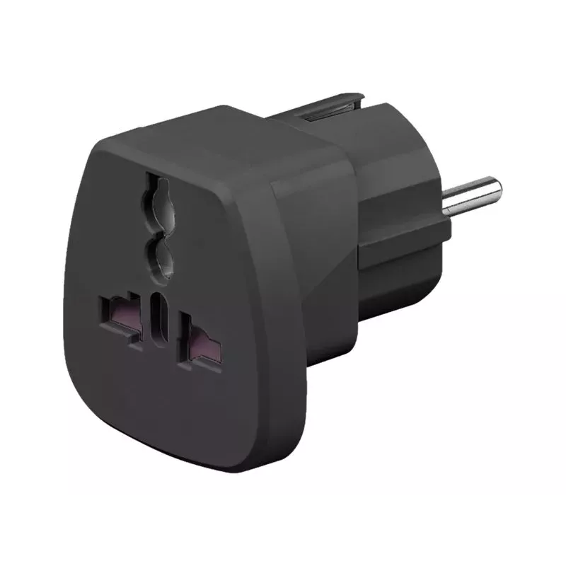 Goobay 94028 Adapter podróżny Typ F Schuko Biały