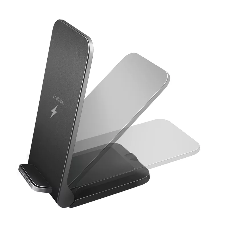 LogiLink Smartphone Stand & Wireless Charger Black