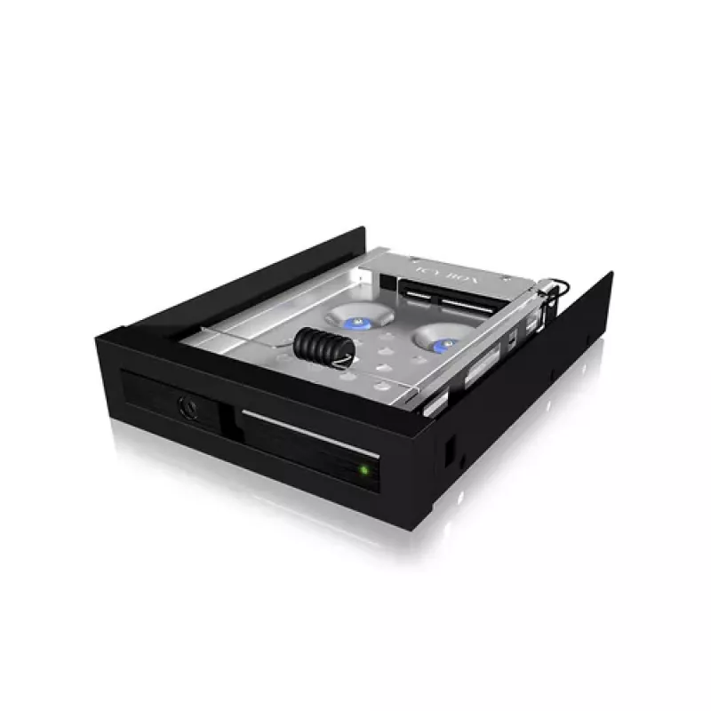 ICY BOX IB-2217ASTS Mobile Storage Rack - 2,5 inch (6,4 cm) do 3,5 inch (8,9 cm) - Czarny