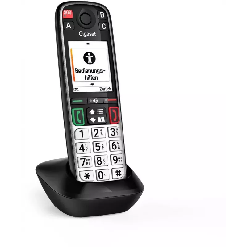 Gigaset EASY 500HX Analog/DECT Telefon Stacjonarny Identyfikacja Rozmówcy Czarny, Srebrny