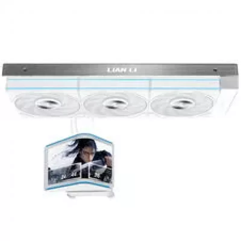 Lian Li HydroShift II OLED Curved 360 UNI FAN P28 AIO Liquid Cooler, 360 mm, OLED Display, P28 Fans - White