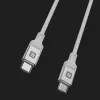 Evelatus USB-C do USB-C Kabel 1.2m 60W PD Pleciony Nylon Biały