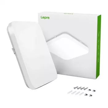 Lepro 150006 Plafon, 24W, 2400 lm, 4000K, IP54, Montaż natynkowy, Okrągły, PC, Biały