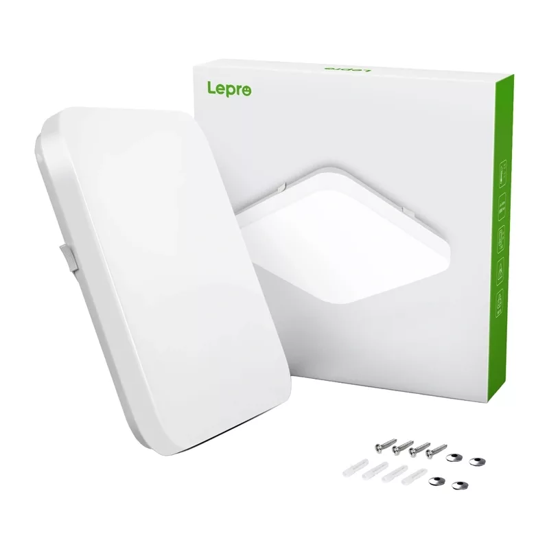 Lepro 150006 Plafon, 24W, 2400 lm, 4000K, IP54, Montaż natynkowy, Okrągły, PC, Biały