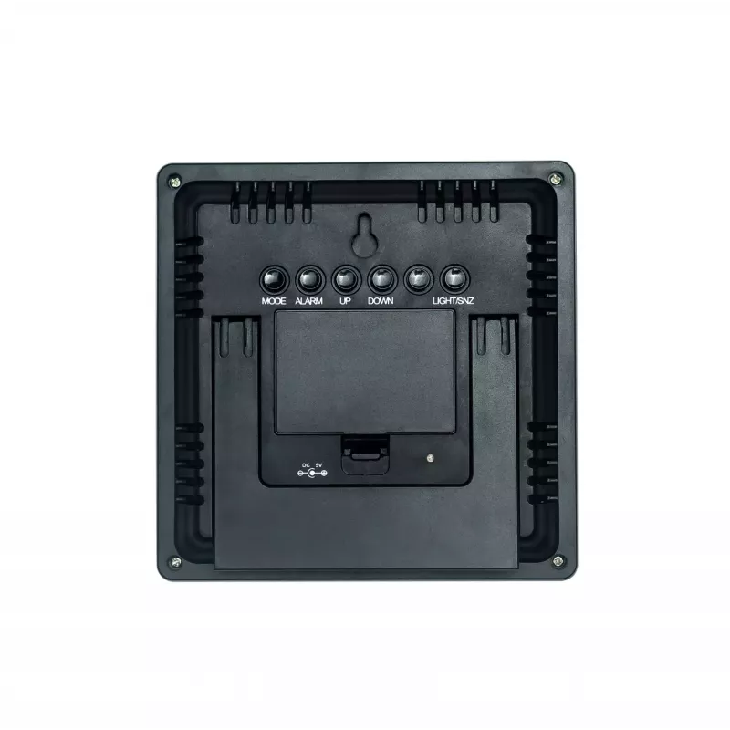 Bodi-Tek BT-HGWS-EU/1,2 Cyfrowa Stacja Pogodowa z Bezprzewodowym Czujnikiem Zewnętrznym, Wyświetlacz LCD, Prognoza Pogody, Faza Księżyca, Alarm, Podświetlenie
