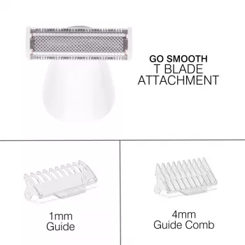 Rio SHTR-EU/1.3 Go Smooth 4-w-1 Maszynka do golenia i trymer do bikini dla kobiet, Biały
