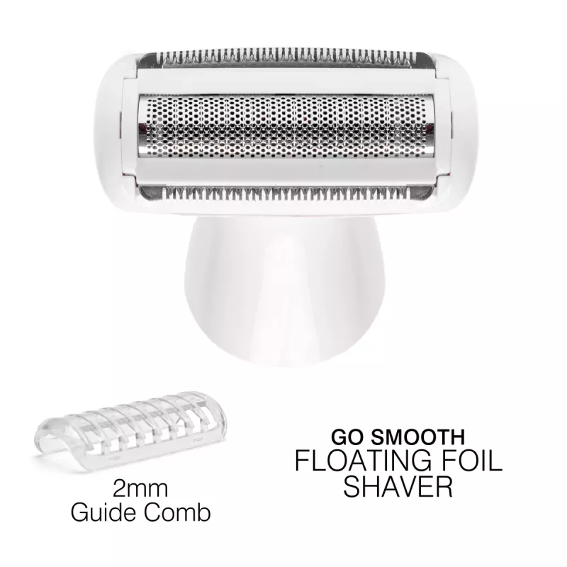 Rio SHTR-EU/1.3 Go Smooth 4-w-1 Maszynka do golenia i trymer do bikini dla kobiet, Biały