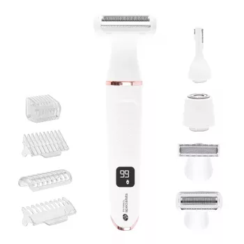 Rio SHTR-EU/1.3 Go Smooth 4-w-1 Maszynka do golenia i trymer do bikini dla kobiet, Biały