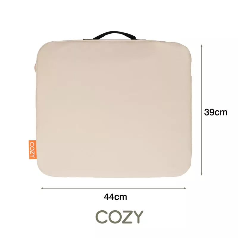 Bodi-Tek BT-CSOH-XX-EU/1.2 COZY Bezprzewodowa Podgrzewana Poduszka na Siedzenie 39 x 44 cm, Beżowy