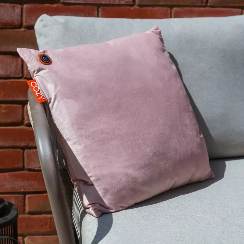 Bodi-Tek BT-CSHT2-V-LP-PB10 COZY Una Poduszka grzewcza komfortowa 45 x 45 cm, jasnoróżowy aksamit