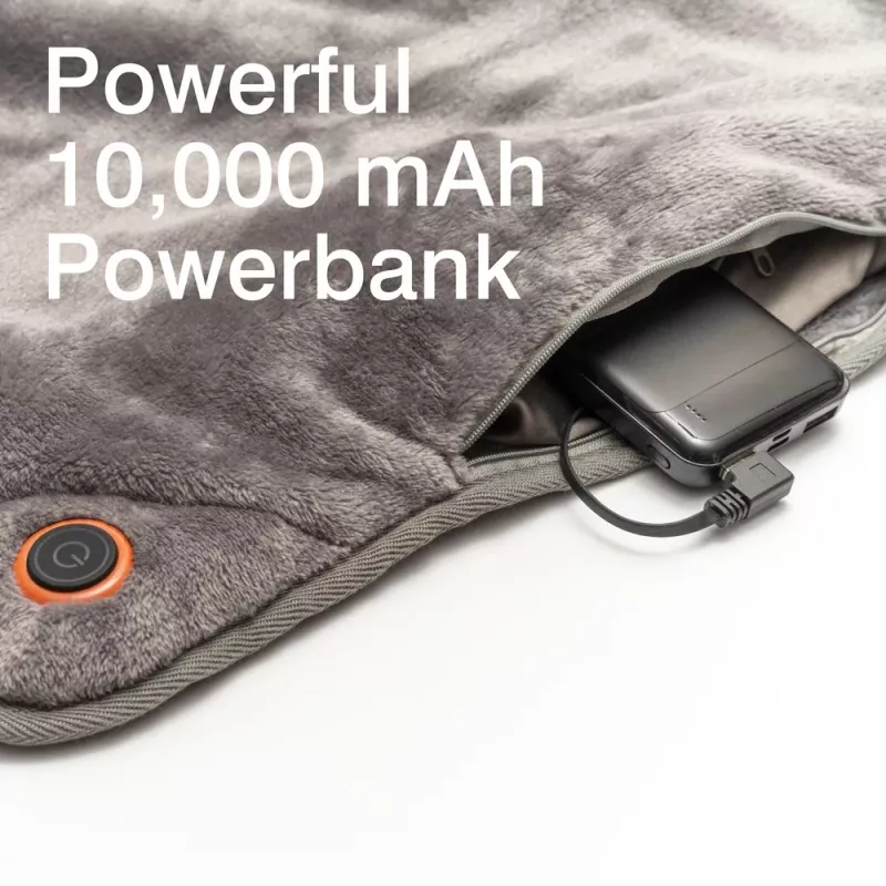 Bodi-Tek BT-BLHT-EU/1.0 COZY Snuggle Blanket Heated Throw 130 x 160 cm, Gray
